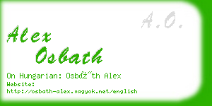 alex osbath business card